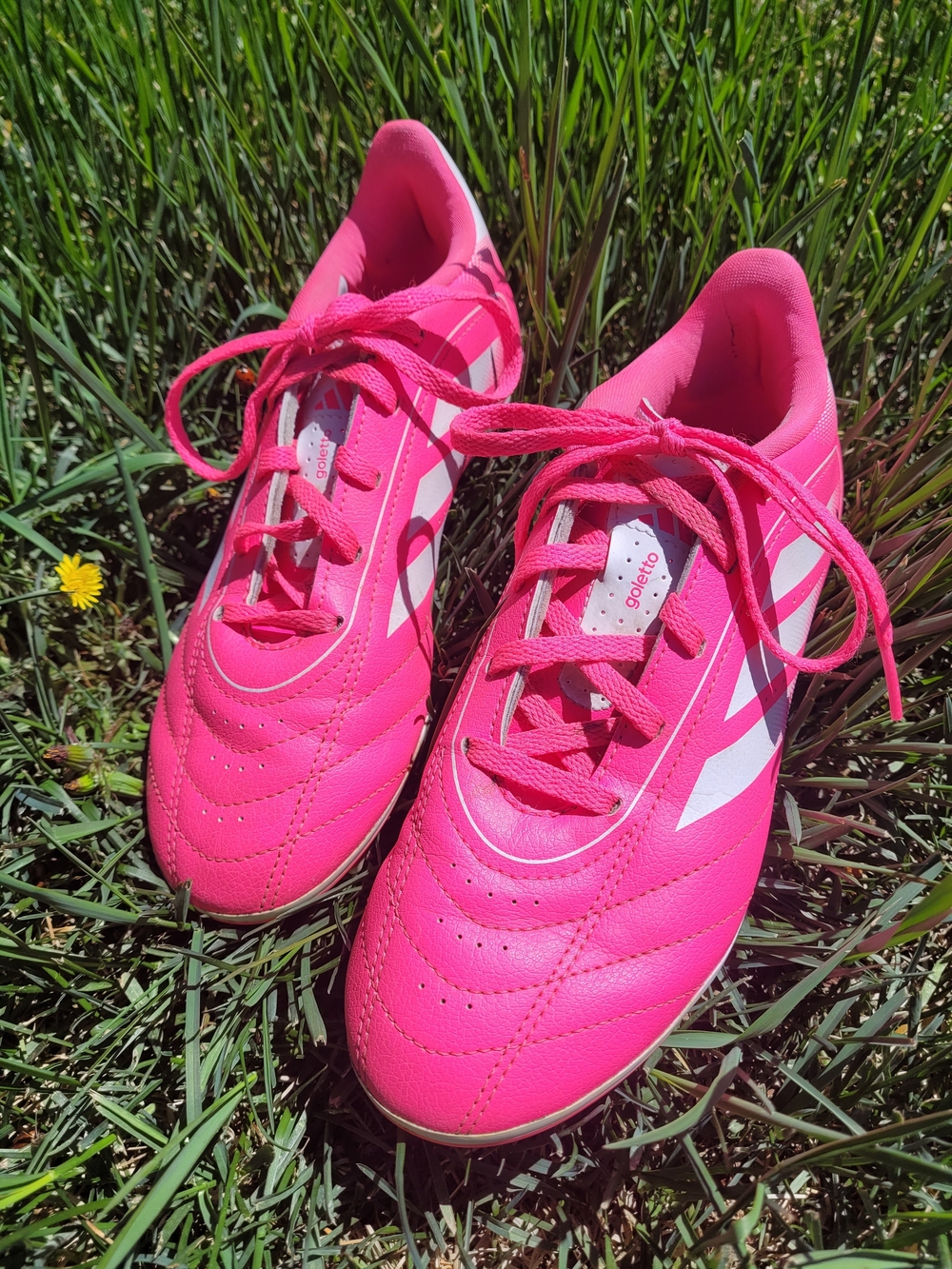 Pink Goletto Kids 4.5 Soccer Cleats